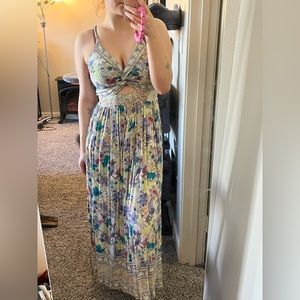 Flowy Colorful Floral Maxi Angie Dress